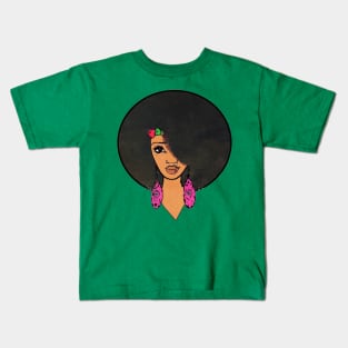 Beautiful Afro indian Women Sista Kids T-Shirt